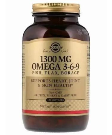Solgar complex of fatty acids 1300 omega 3-6-9 No. 120