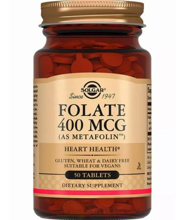 Solgar Fulat 400MKG "Metafolin" Tab.250MG No. 50 (BAD) - Buy Online on GoSupps.com