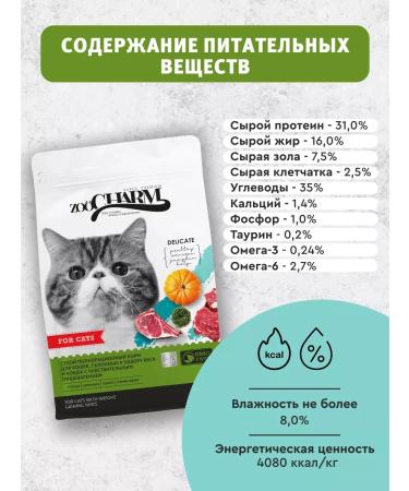 SECRET FOR PETS Dry food for cats zoocharm prone to a weight set 1.5 kg - Buy Online on GoSupps.com
