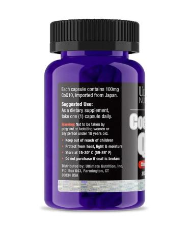 Ultimate Nutrition Vitamins Coenzyme Q-10 30 capsules - Buy Online on GoSupps.com