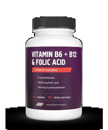 PROTEINCOMPANY Folic acid 1000 g + vitamin B6 B12 - Buy Online on GoSupps.com