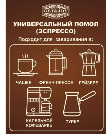 GET&JOY Ground coffee in a tube of rhombuses Brazil 100 g - Buy Online on GoSupps.com
