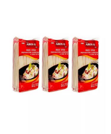Rice noodles 3 mm "Aroy-D" 454 gr 3 pcs