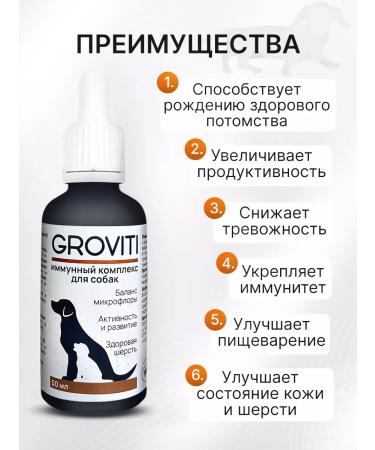 Biocomplex GROVITI Vitamins for immunity and dog wool - Buy Online on GoSupps.com
