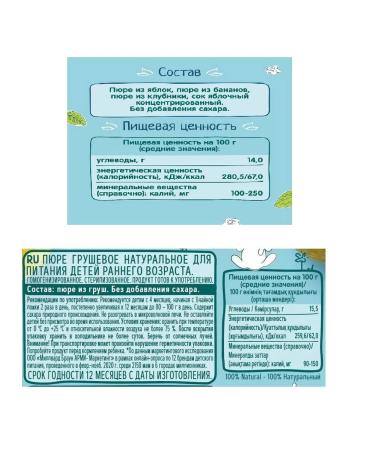 Frutonyanya 6v1 puree pear 90 g+ mashed potatoes yab bannik 90 g - Buy Online on GoSupps.com