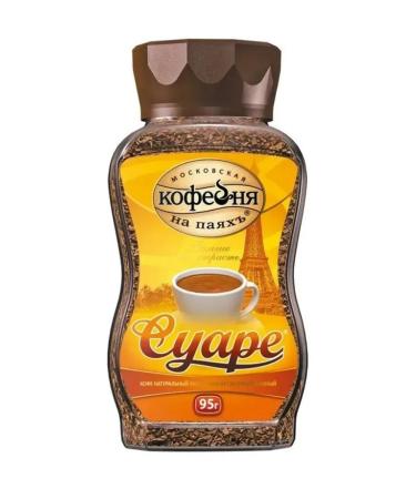 Moscow Coffee Shop on Shares PMC Suare 95 g. Coffee is soluble glass