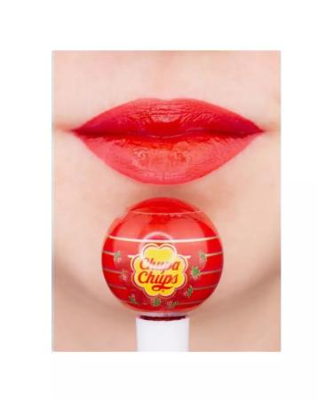 Chupa Chups Liquid lipstick in the shade of "Strawberry" - Buy Online on GoSupps.com