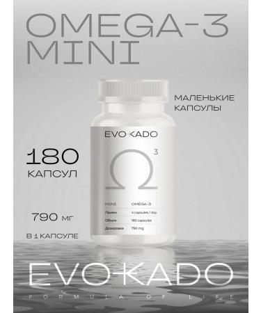 EVOKADO Omega 3 fish oil in Omega 3 180 pcs