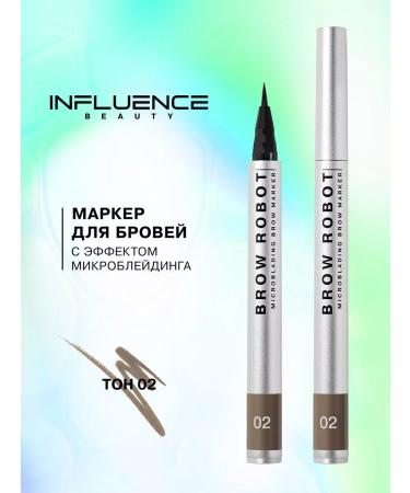 Influence Beauty Eyebrow marker brown waterproof felt -tip pen Liner 02