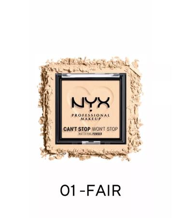 NYX Professional Makeup Mating powder Canomet Stop Won'T Stop 01-Fair