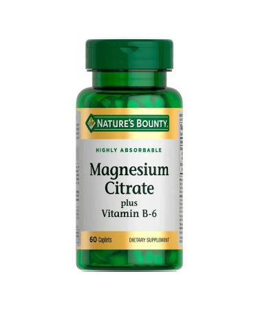Nature's bounty Magnesium citrate with vitamin B6 60 capsules 2 pcs - Buy Online on GoSupps.com