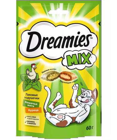 DREAMIES A treat for cats and kittens chicken and cat mint 6pcs (60g) - Buy Online on GoSupps.com