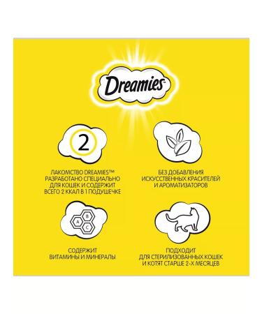 DREAMIES A treat for cats and kittens with salmon 140g - Buy Online on GoSupps.com