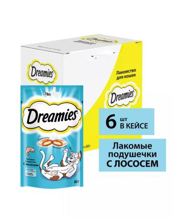 DREAMIES A treat for cats and kittens with salmon 6pcs (60g)