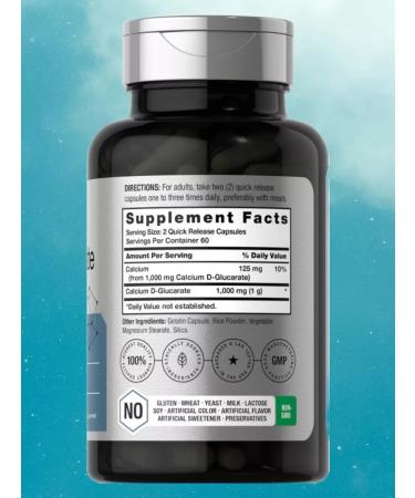 Horbaach Calcium d-glyukarat 1000 mg 120 capsules - Buy Online on GoSupps.com