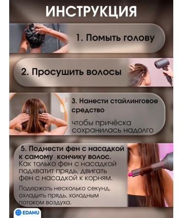 EDAMU Feng with nozzles for curls and curls 7 pcs - Buy Online on GoSupps.com