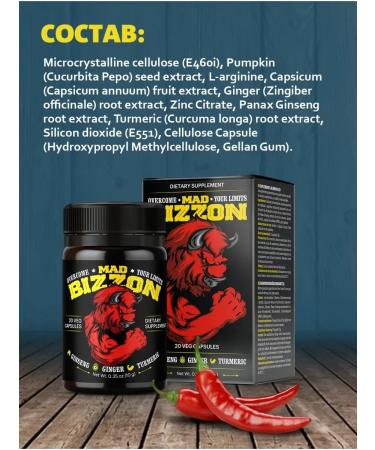 Hendel's Garden Testosterone booster for men Mad Bizzon - Buy Online on GoSupps.com