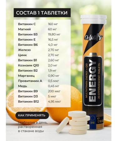 Dr Wells The sparkling complex of vitamins with coenzym Q10 20 pcs - Buy Online on GoSupps.com