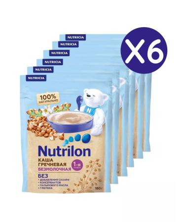 Nutrilon Sinless buckwheat porridge from 4 months 180 g 6 pcs