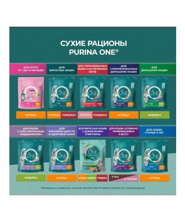 PURINA ONE Feed dry nature of health for cats chicken 0.68 kg 4 pcs - Buy Online on GoSupps.com