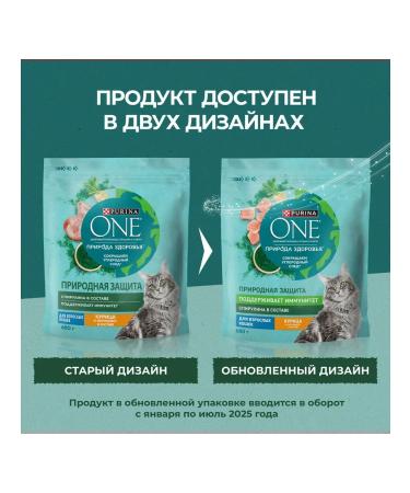 PURINA ONE Feed dry nature of health for cats chicken 0.68 kg 4 pcs - Buy Online on GoSupps.com