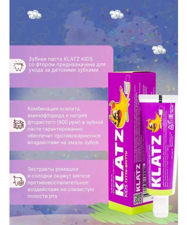 Klatz Toothpaste Children's Pasta 5-11 years old Tutti-Frutti 40 ml - Buy Online on GoSupps.com