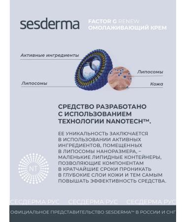 sesderma Creaming cream with growth factors Factor G - Buy Online on GoSupps.com