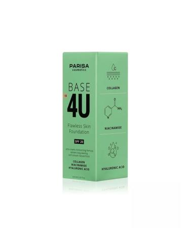 PARISA COSMETICS Tonal cream "Base 4u" Tone No. 13 natural SPF-20 - Buy Online on GoSupps.com