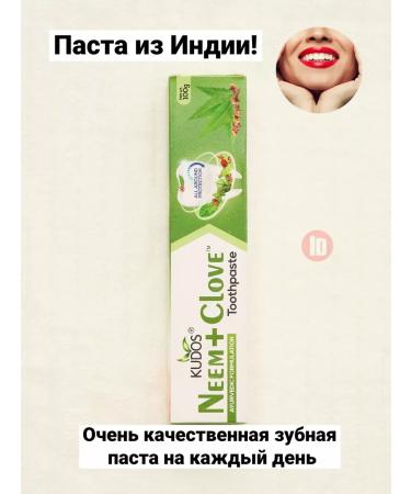 INDIAN GOODS Natural toothpaste Kudos Neem+Clove - 100 g