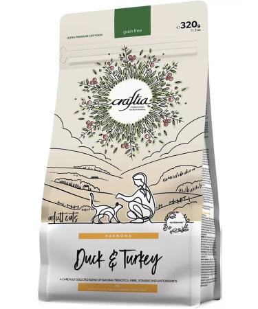 CRAFTIA Dry Harmona food for cats Duck turkey 0.32 kg 4 pcs - Buy Online on GoSupps.com