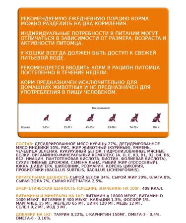 AWARD Dry food for kittens with turkey and chicken 400g - Buy Online on GoSupps.com