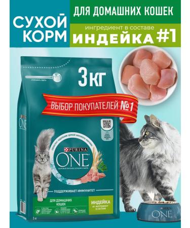 PURINA ONE Dry food for cats 3 kg - Buy Online on GoSupps.com