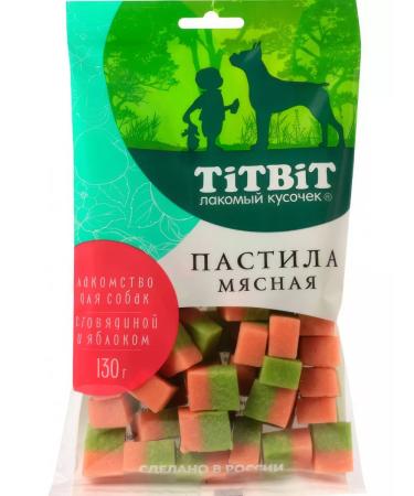 Titbit A treat for dogs. pastille meat. with beef and apple