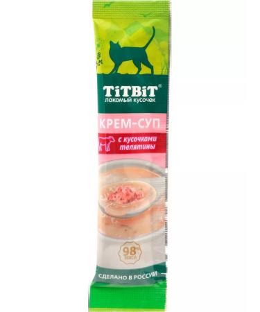 Titbit Cat a treat. Cream-Sup with veal. 10 g to 16 pcs