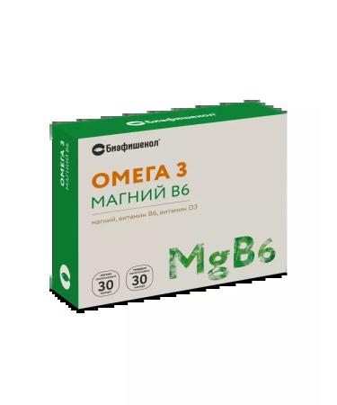 Beautiful life Biafishenol omega 3 magnesium b6 30 pcs. capsules weighing 0.35 g+ 3