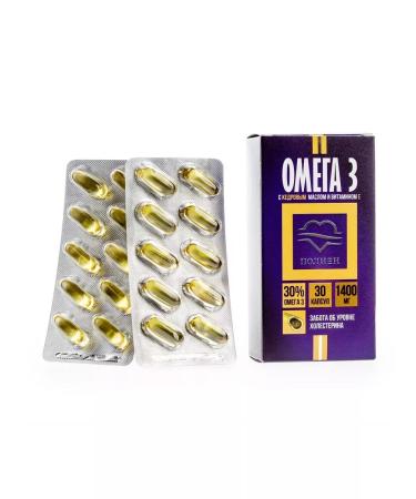 Beautiful life Omega-3 30% with cedar oil and vitamin E 1.4 30 pcs. Capsu - Buy Online on GoSupps.com