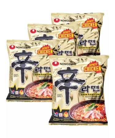 Asian food Nong -nong shin Ramen with acute chicken 4pcs x 120g Korea