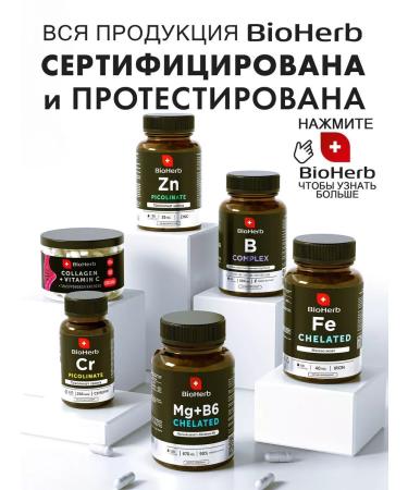 BioHerb Magnesium Helat with vitamin B6 240 capsules - Buy Online on GoSupps.com