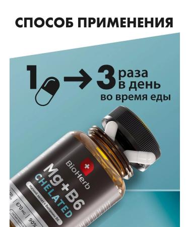 BioHerb Magnesium Helat with vitamin B6 240 capsules - Buy Online on GoSupps.com