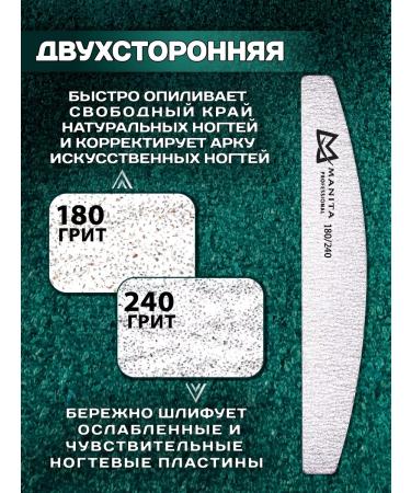 MANITA PROFESSIONAL Nail file boat 180 240 grit 100 pcs - Buy Online on GoSupps.com