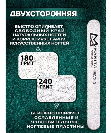 MANITA PROFESSIONAL Nail file straight mini 180 240 grit 500 pcs - Buy Online on GoSupps.com