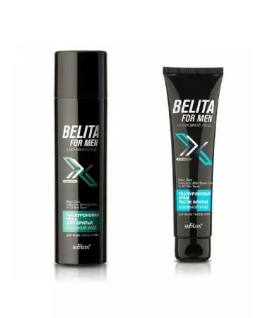 BELITA Set for shaving foam and cream after shaving hyaluronic - Buy Online on GoSupps.com
