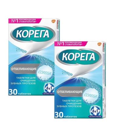 Korega Dental White for dentures 30 pcs. 2 packs