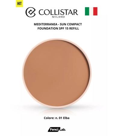 Collistar Sunscreen tonal base 01 Elba SPF 15 Refill - Buy Online on GoSupps.com