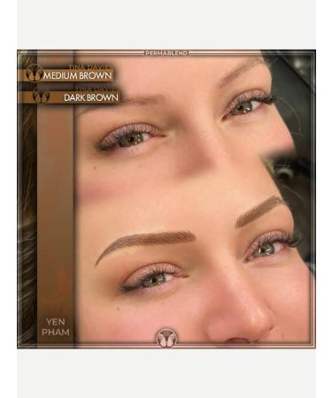 Perma Blend Brown Tina Davies 4 15 ml of eyebrow tattoo - Buy Online on GoSupps.com