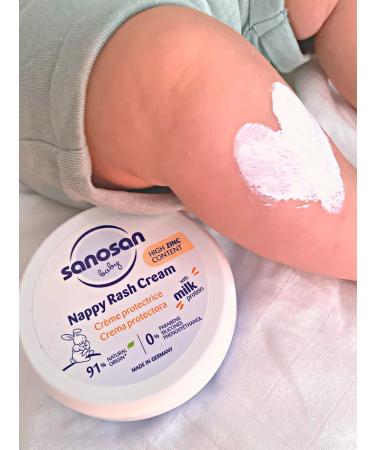 SANOSAN Cream from diaper rash protective with milk protein 150 ml - Buy Online on GoSupps.com