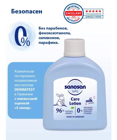 SANOSAN Milk for newborns for a body with panthenol 150 ml - Buy Online on GoSupps.com