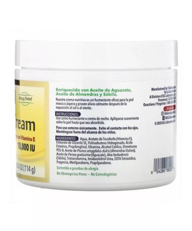 de la cruz Cream with vitamin E 10 000 IU 114 g - Buy Online on GoSupps.com