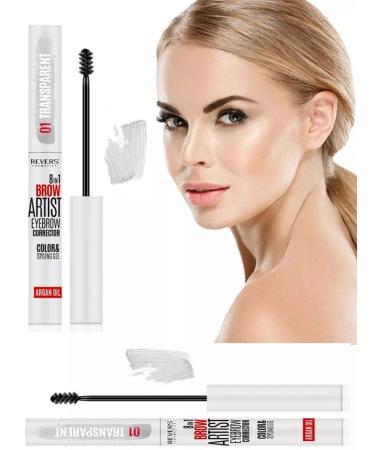 REVERS COSMETICS Artist 01 Eyebrow Corrector 8B1 Transparent 7ML x 2pcs