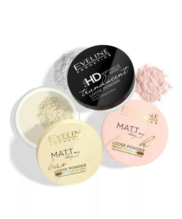 EVELINE Powder matting fixation of PEACH MATT My Day- 3pcs - Buy Online on GoSupps.com